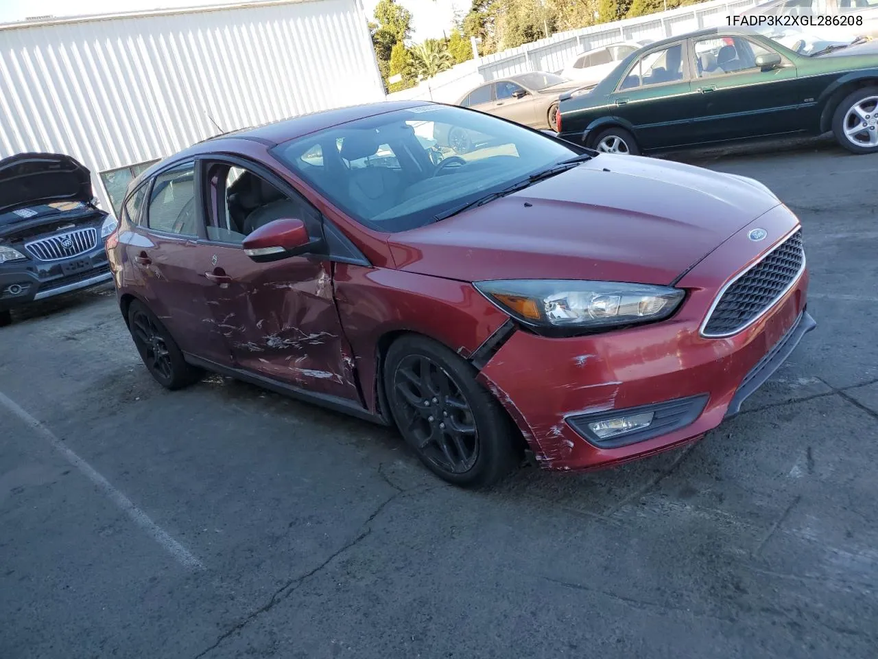 2016 Ford Focus Se VIN: 1FADP3K2XGL286208 Lot: 76833744