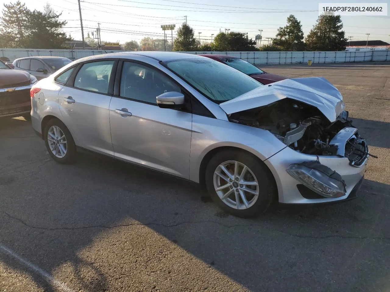 2016 Ford Focus Se VIN: 1FADP3F28GL240662 Lot: 76839844