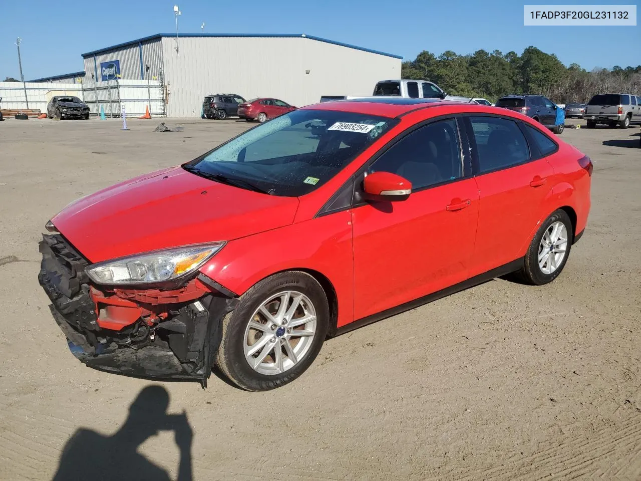 2016 Ford Focus Se VIN: 1FADP3F20GL231132 Lot: 76903254