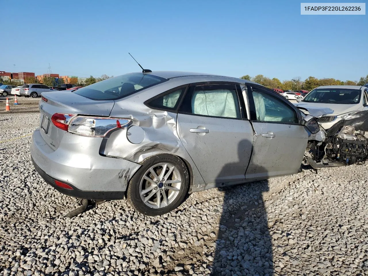 2016 Ford Focus Se VIN: 1FADP3F22GL262236 Lot: 76904364