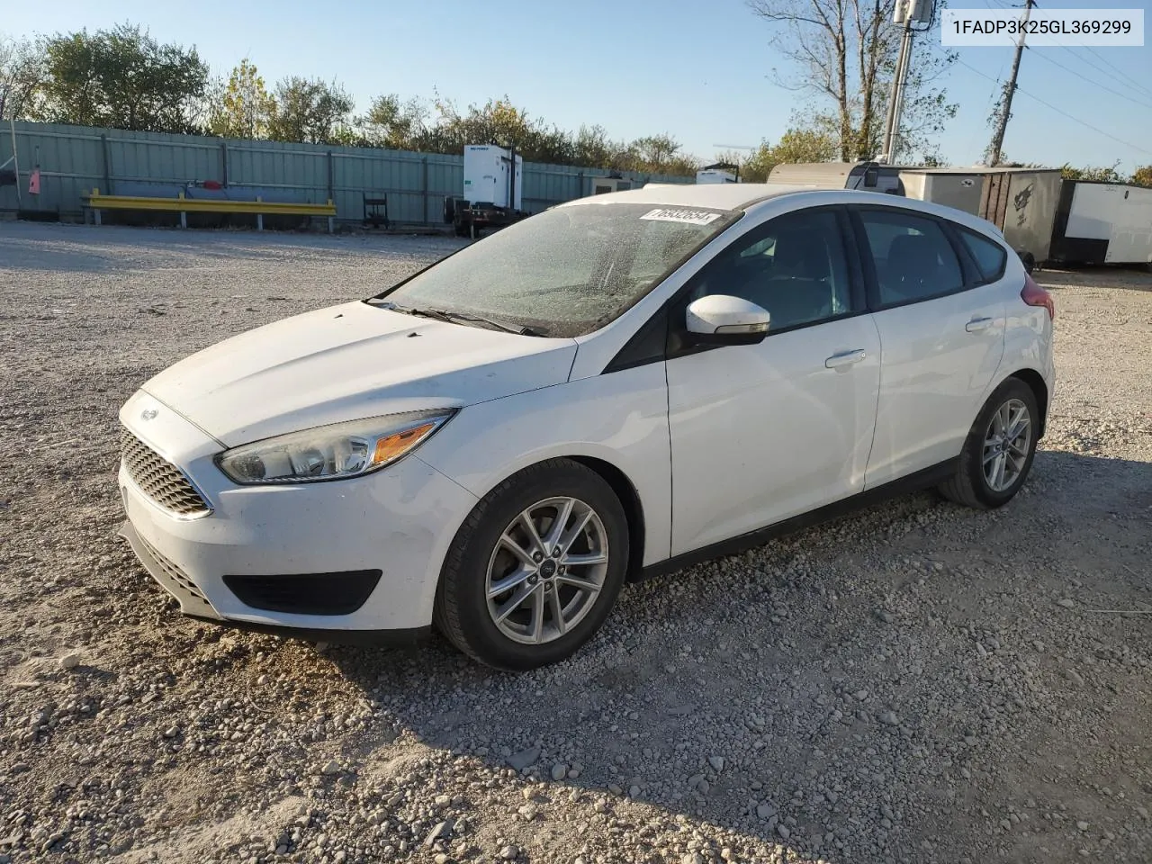 2016 Ford Focus Se VIN: 1FADP3K25GL369299 Lot: 76932654