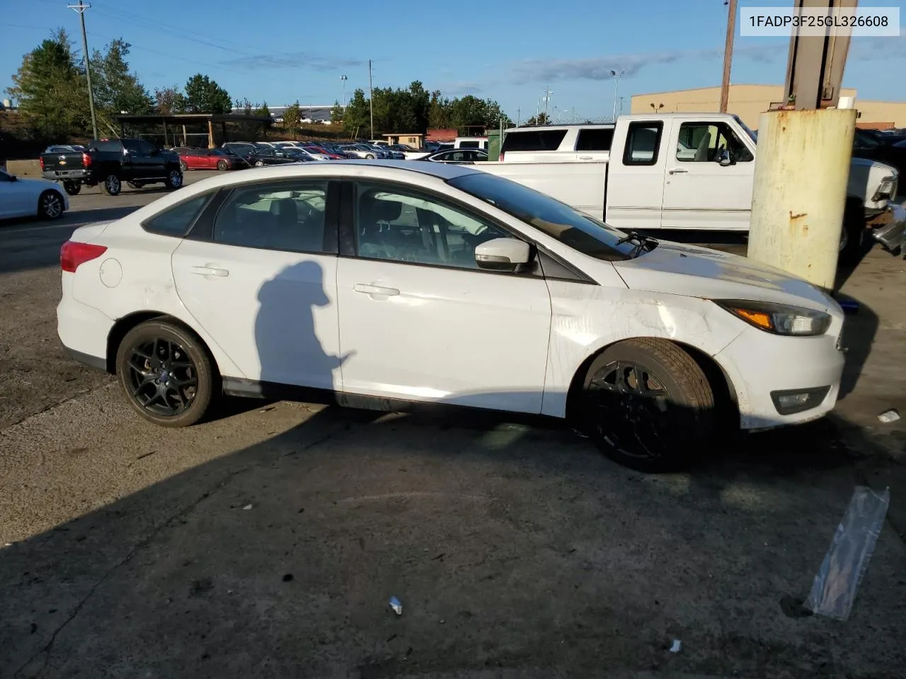 2016 Ford Focus Se VIN: 1FADP3F25GL326608 Lot: 77045404