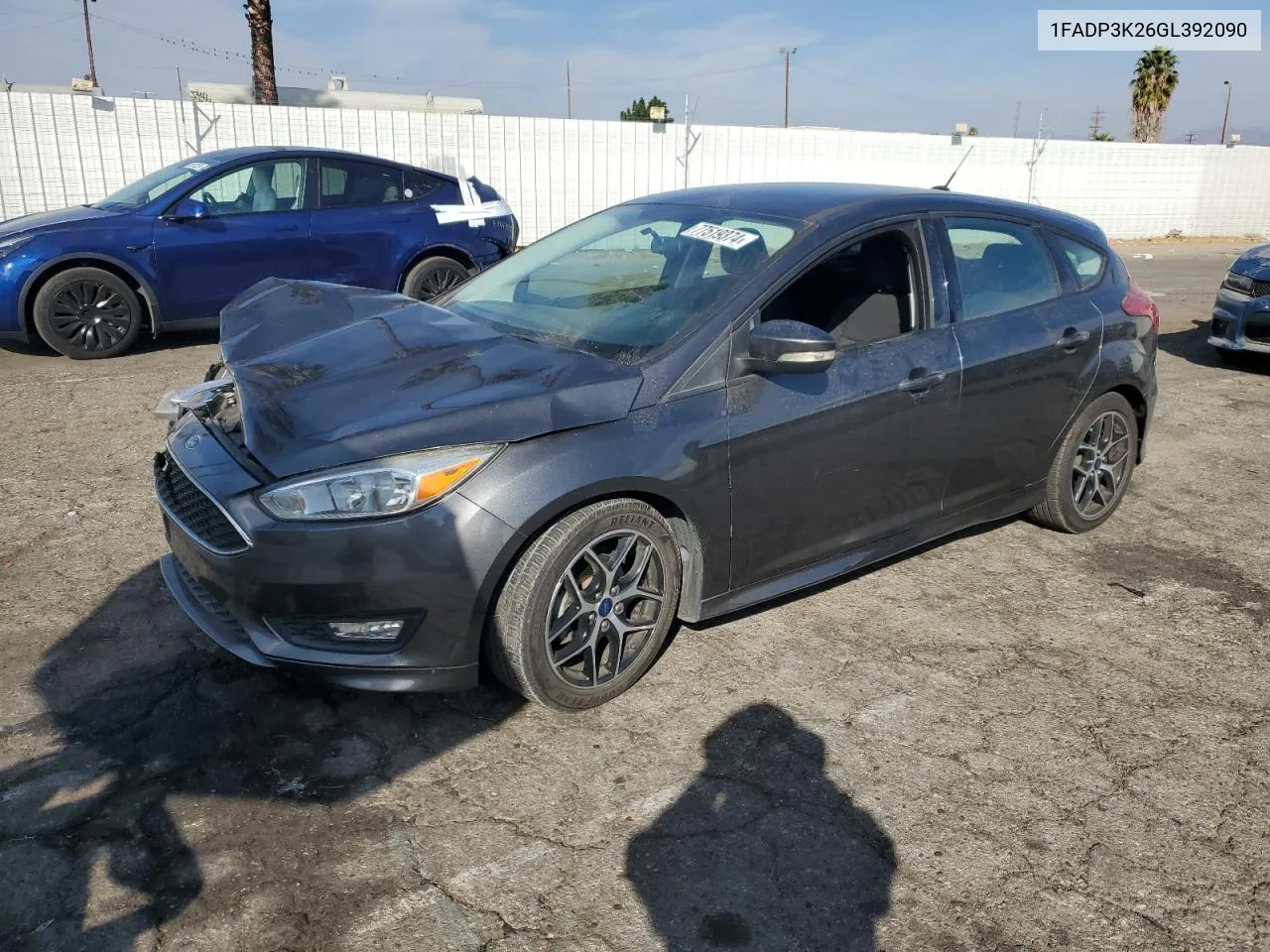 2016 Ford Focus Se VIN: 1FADP3K26GL392090 Lot: 77519374