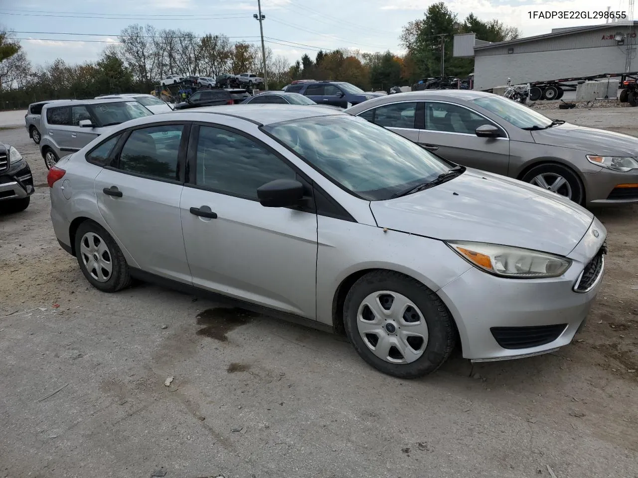 2016 Ford Focus S VIN: 1FADP3E22GL298655 Lot: 77738804