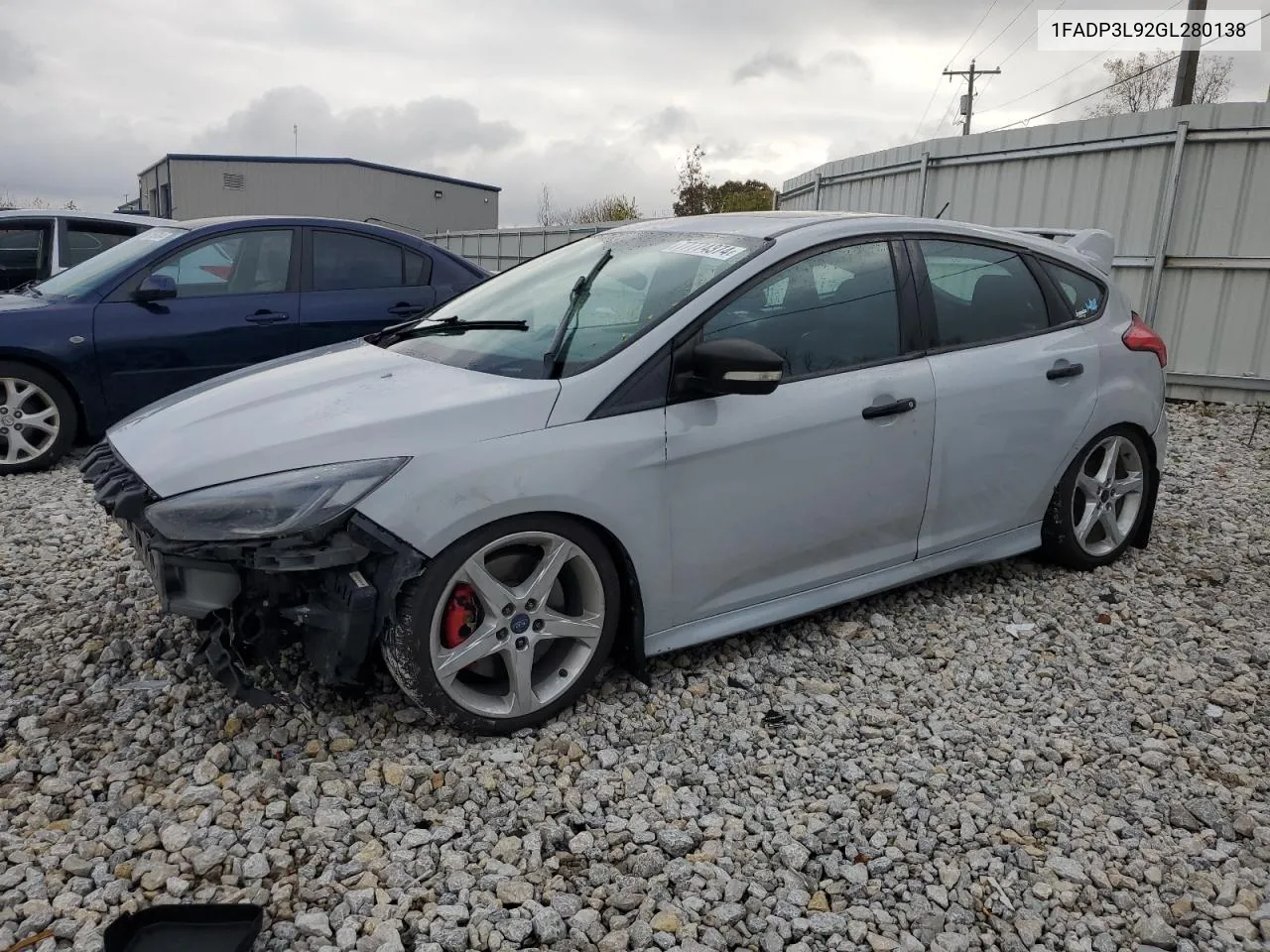 2016 Ford Focus St VIN: 1FADP3L92GL280138 Lot: 77774374