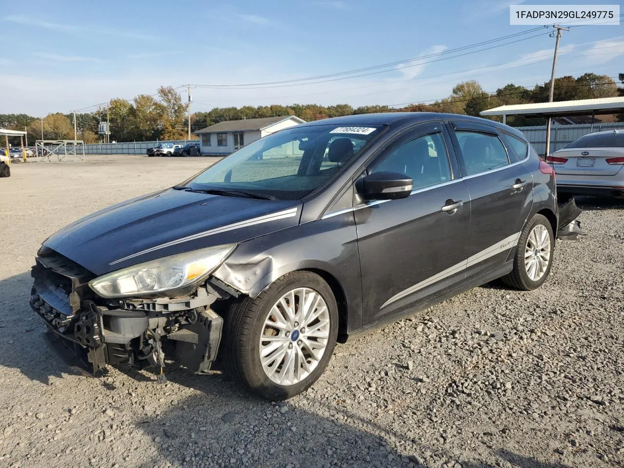 2016 Ford Focus Titanium VIN: 1FADP3N29GL249775 Lot: 77884324