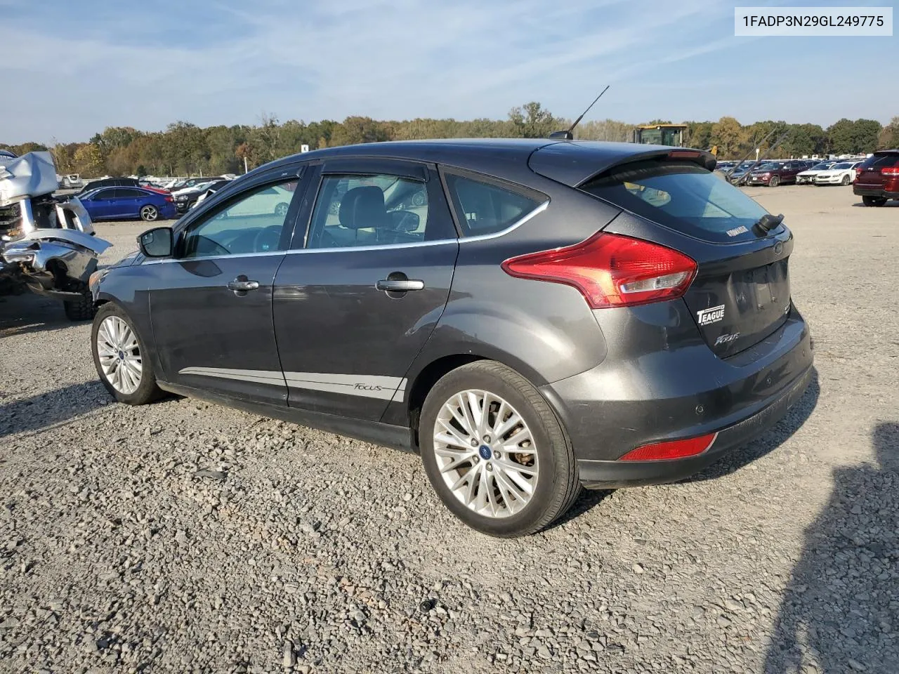 2016 Ford Focus Titanium VIN: 1FADP3N29GL249775 Lot: 77884324