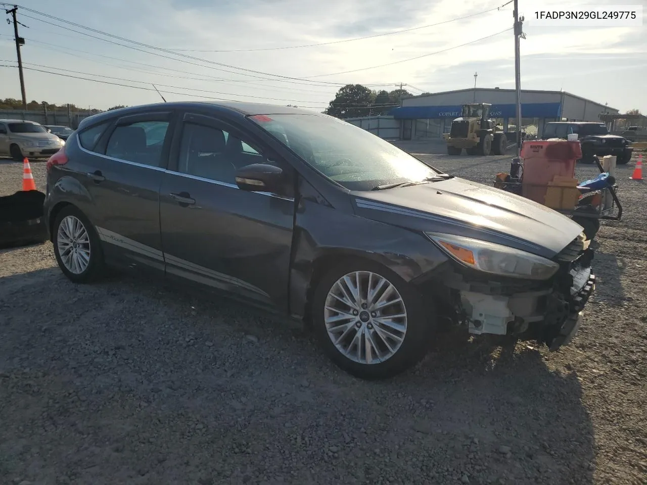 2016 Ford Focus Titanium VIN: 1FADP3N29GL249775 Lot: 77884324