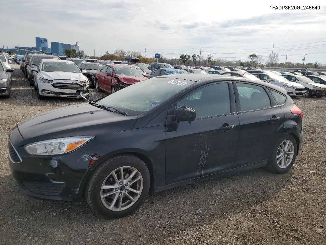 2016 Ford Focus Se VIN: 1FADP3K20GL245540 Lot: 77885614