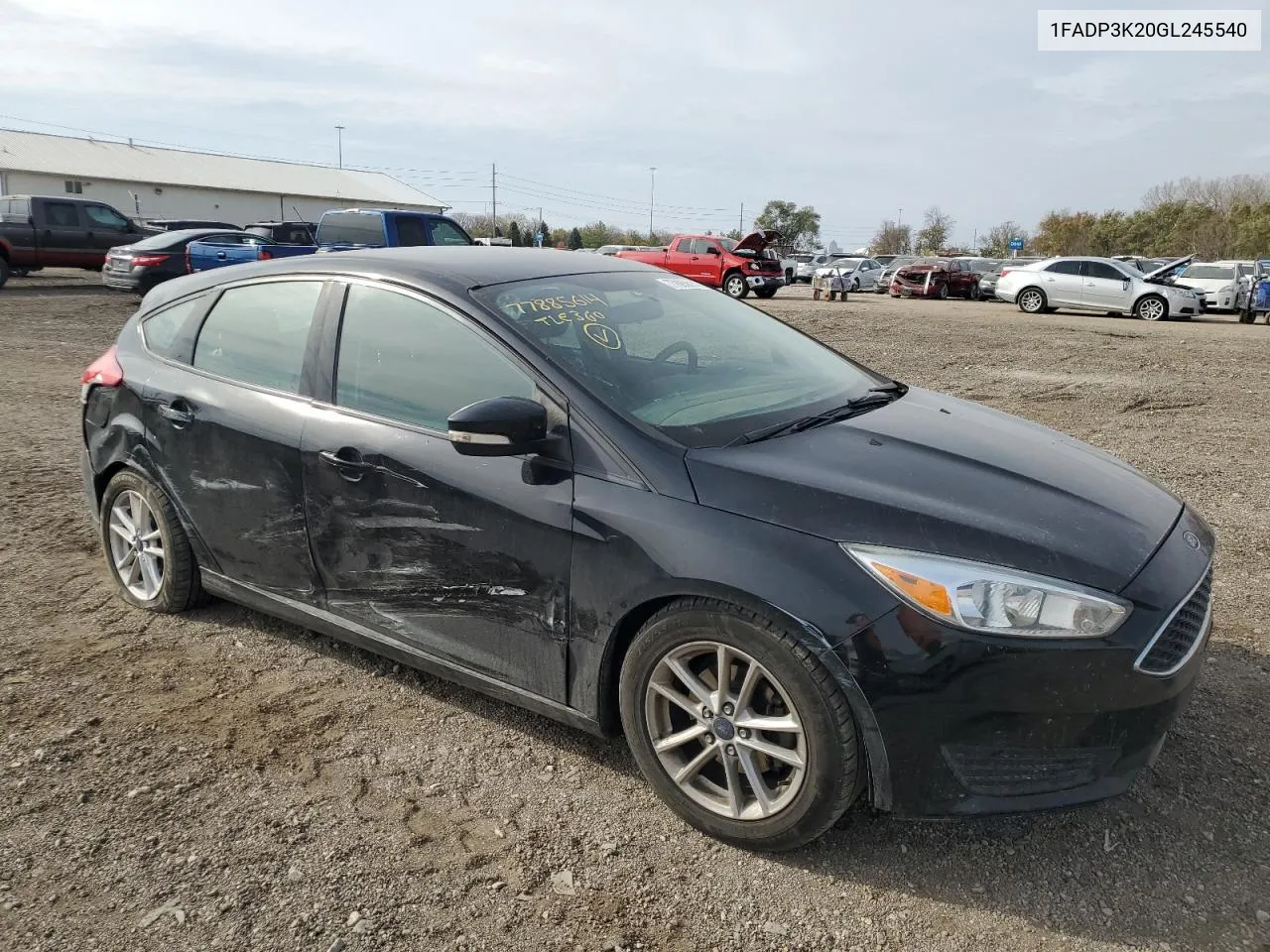 2016 Ford Focus Se VIN: 1FADP3K20GL245540 Lot: 77885614