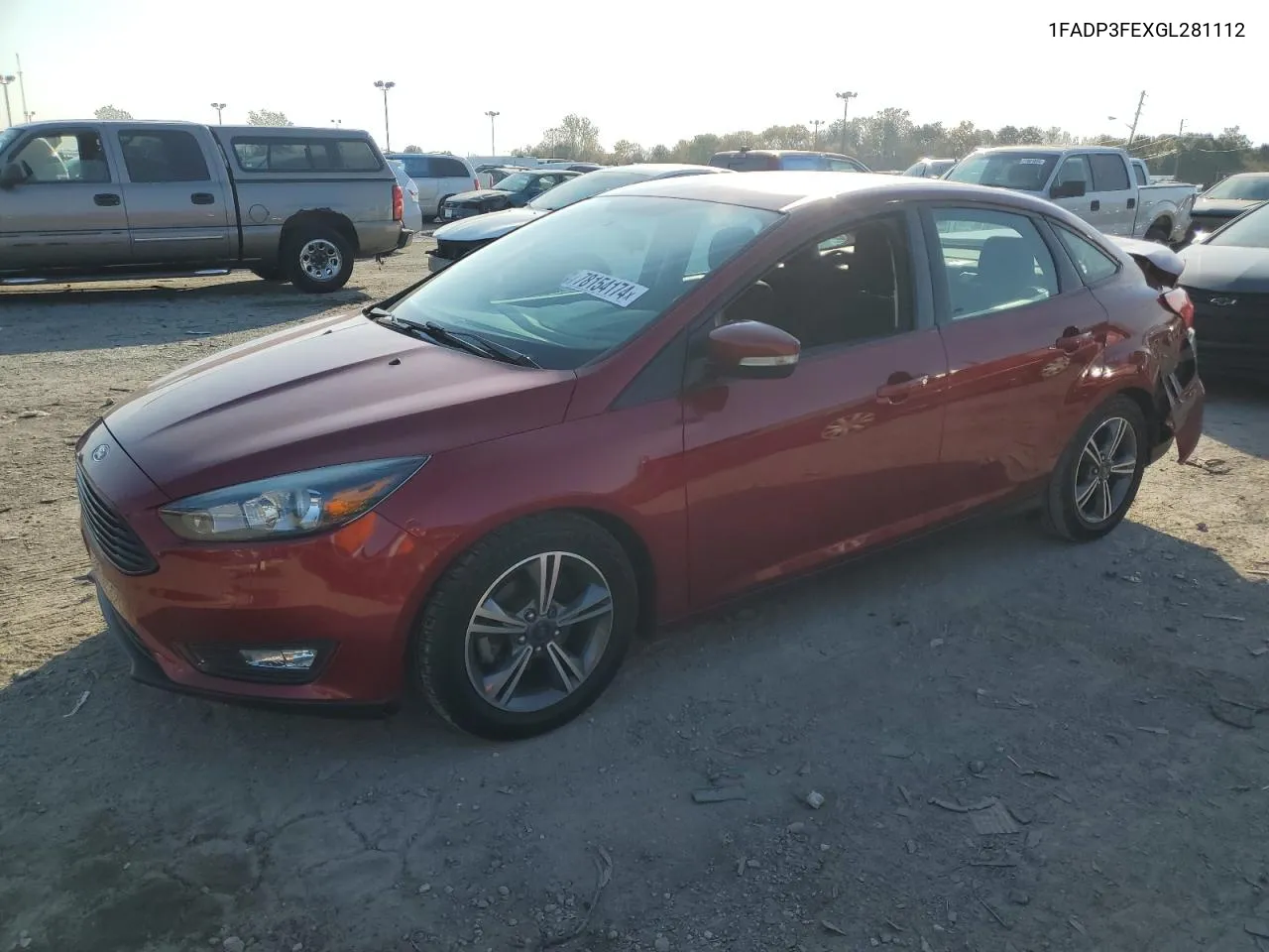 2016 Ford Focus Se VIN: 1FADP3FEXGL281112 Lot: 78154174