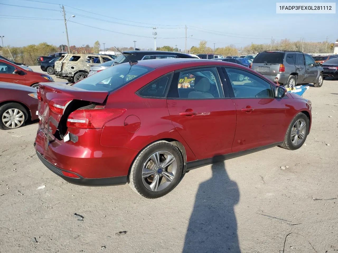 2016 Ford Focus Se VIN: 1FADP3FEXGL281112 Lot: 78154174