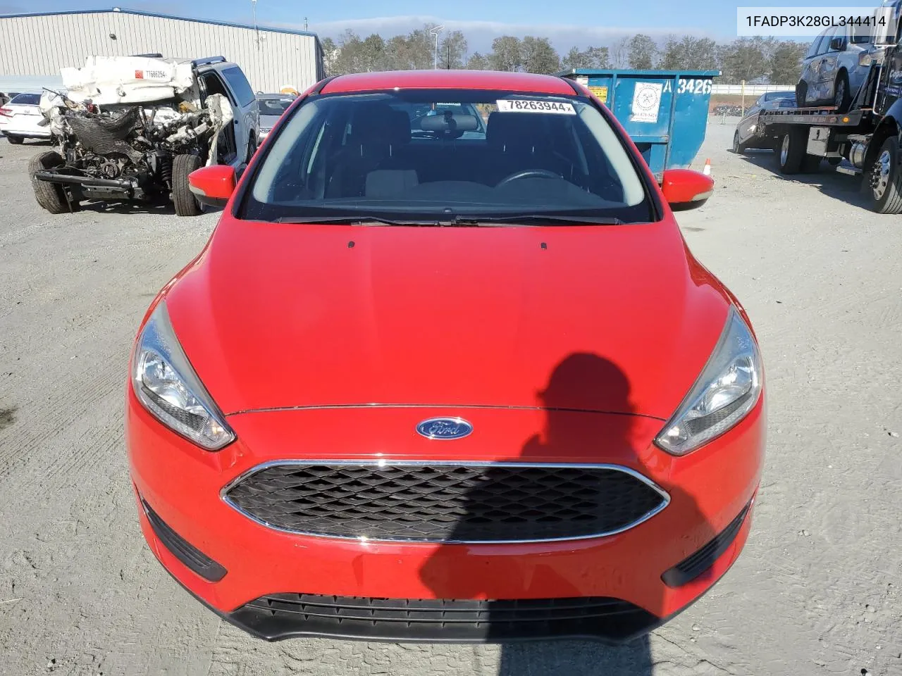 2016 Ford Focus Se VIN: 1FADP3K28GL344414 Lot: 78263944