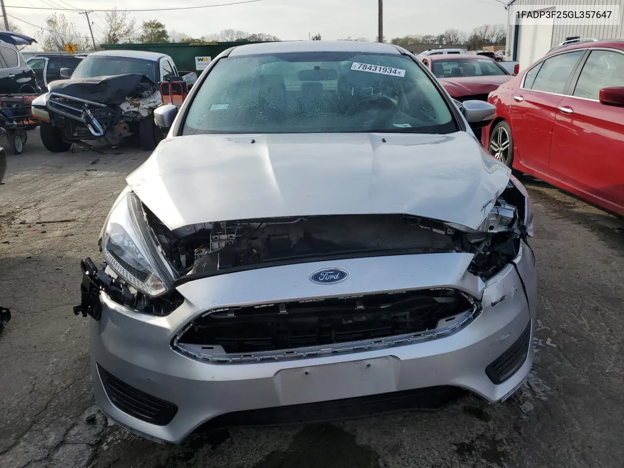 2016 Ford Focus Se VIN: 1FADP3F25GL357647 Lot: 78431934