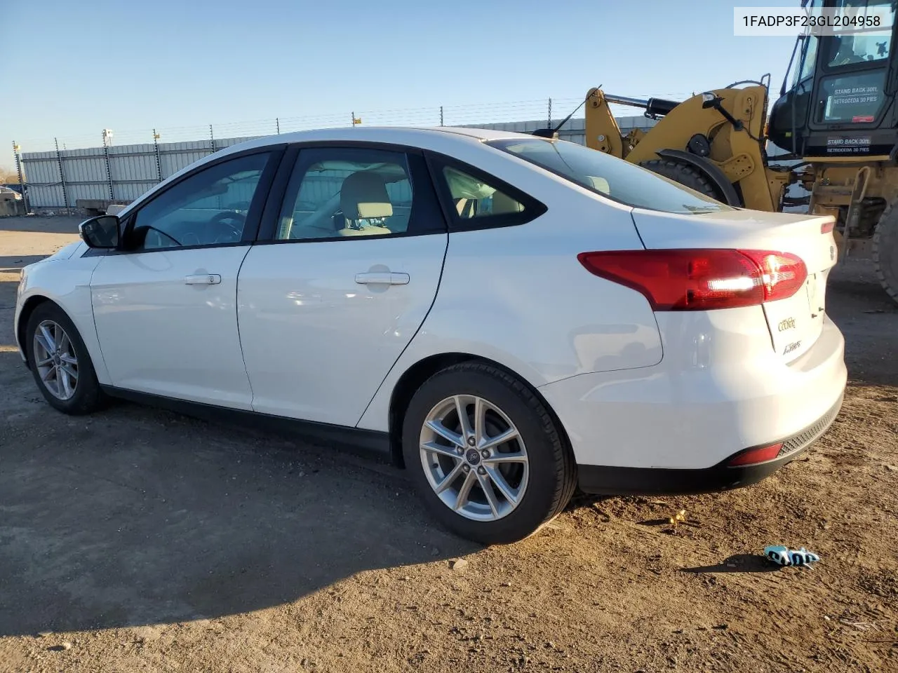 2016 Ford Focus Se VIN: 1FADP3F23GL204958 Lot: 78462604