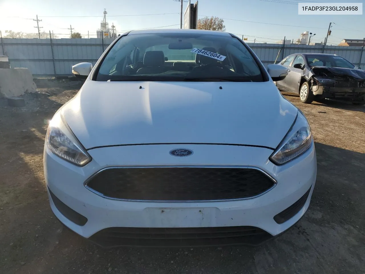 2016 Ford Focus Se VIN: 1FADP3F23GL204958 Lot: 78462604