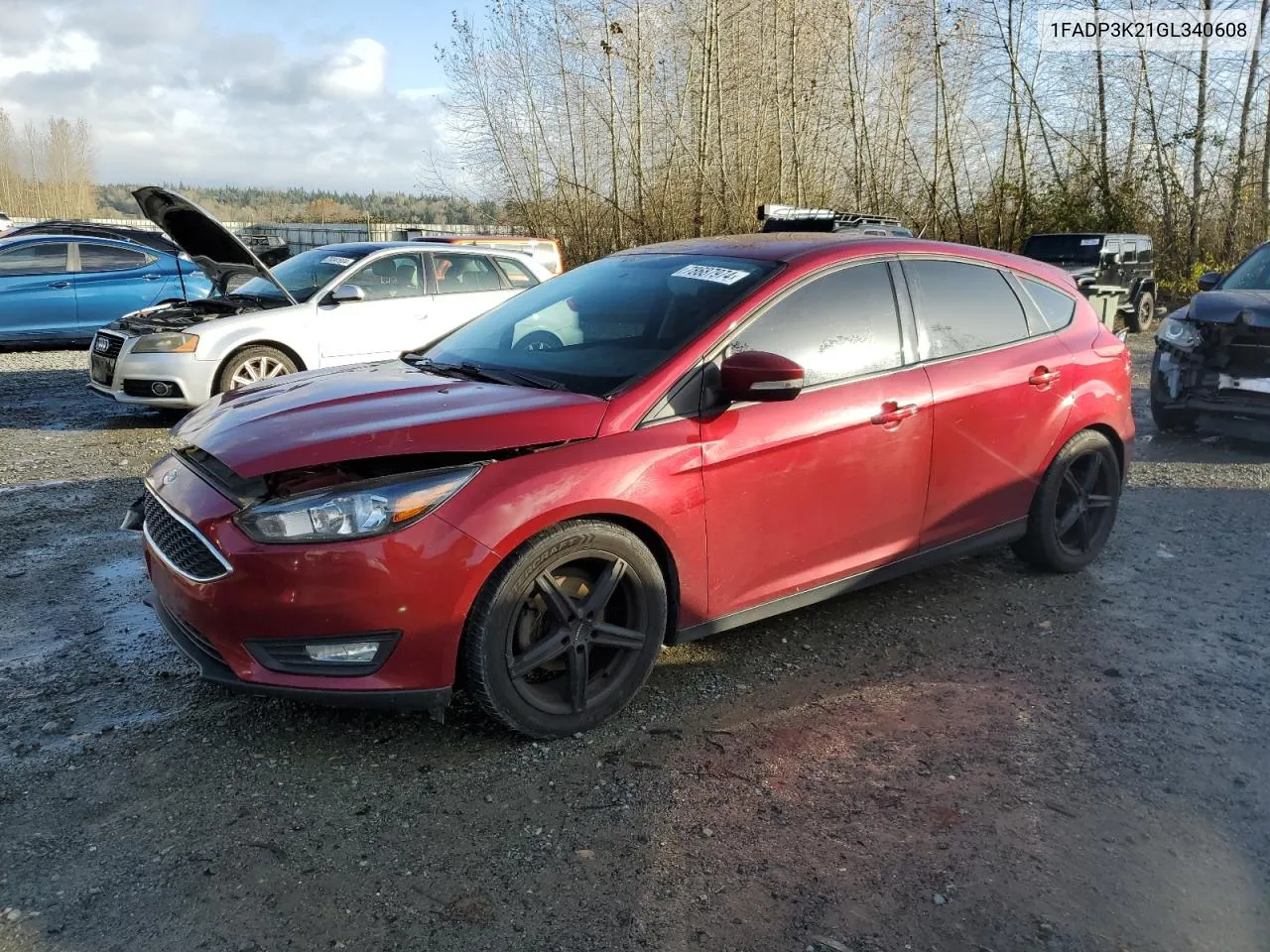 2016 Ford Focus Se VIN: 1FADP3K21GL340608 Lot: 78687974