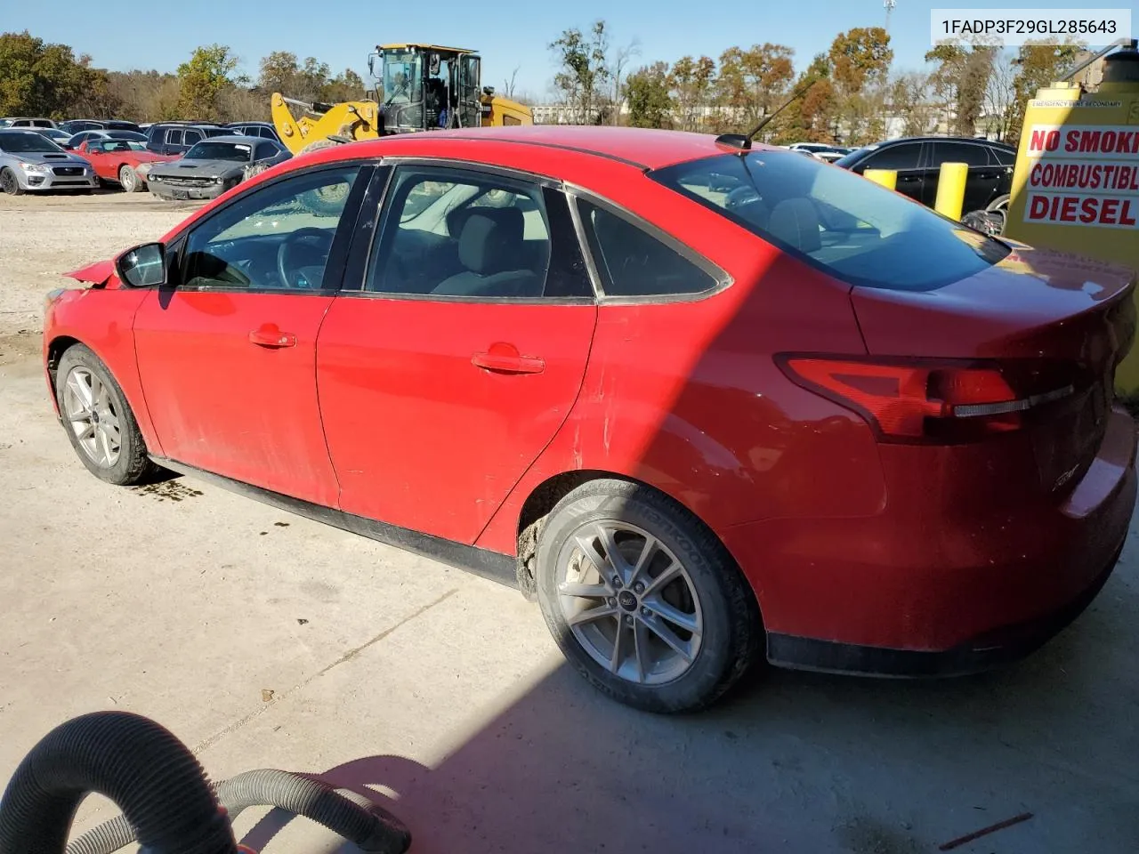 2016 Ford Focus Se VIN: 1FADP3F29GL285643 Lot: 78830284