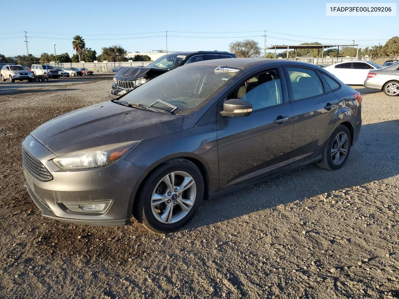 2016 Ford Focus Se VIN: 1FADP3FE0GL209206 Lot: 78905814