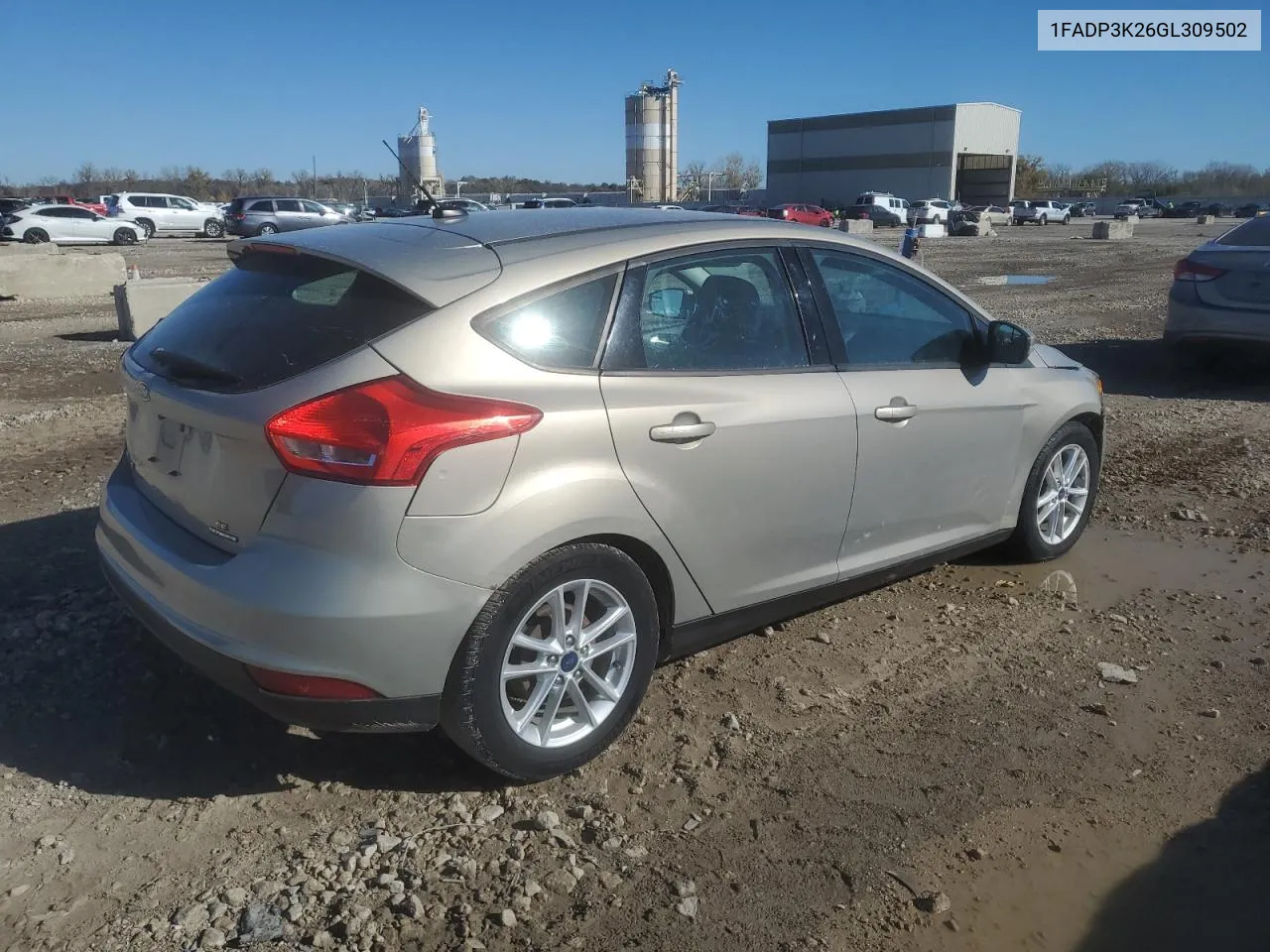 2016 Ford Focus Se VIN: 1FADP3K26GL309502 Lot: 78910834