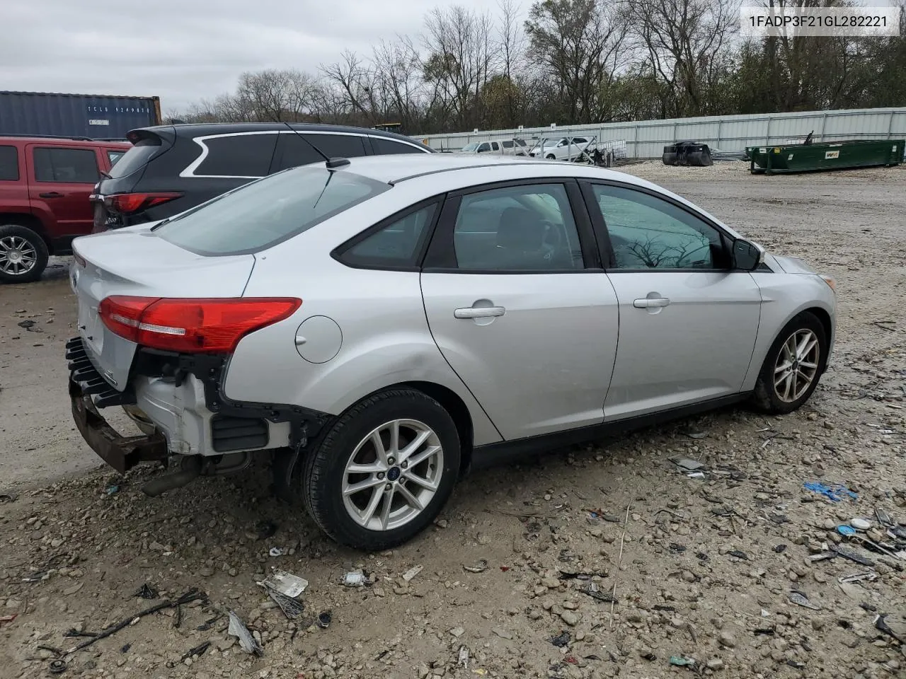 2016 Ford Focus Se VIN: 1FADP3F21GL282221 Lot: 78932194