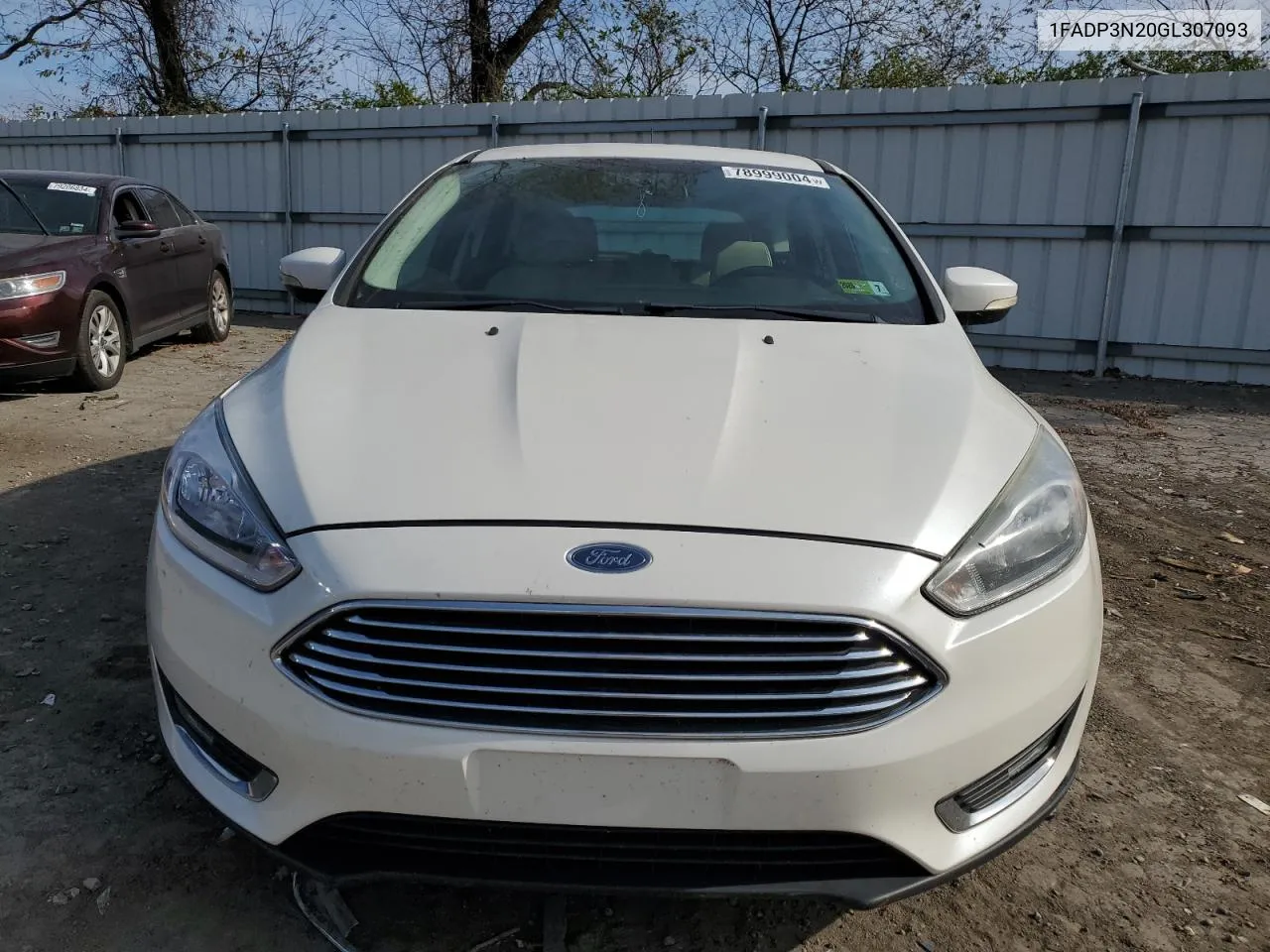 2016 Ford Focus Titanium VIN: 1FADP3N20GL307093 Lot: 78999004