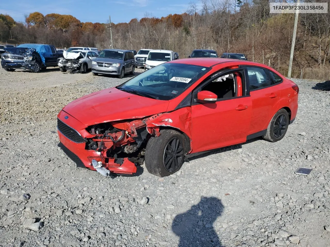 2016 Ford Focus Se VIN: 1FADP3F23GL358456 Lot: 79079594