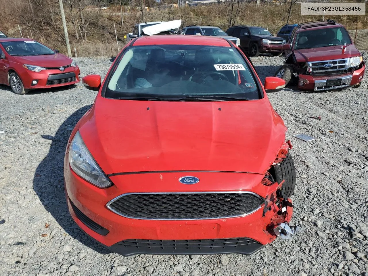 2016 Ford Focus Se VIN: 1FADP3F23GL358456 Lot: 79079594