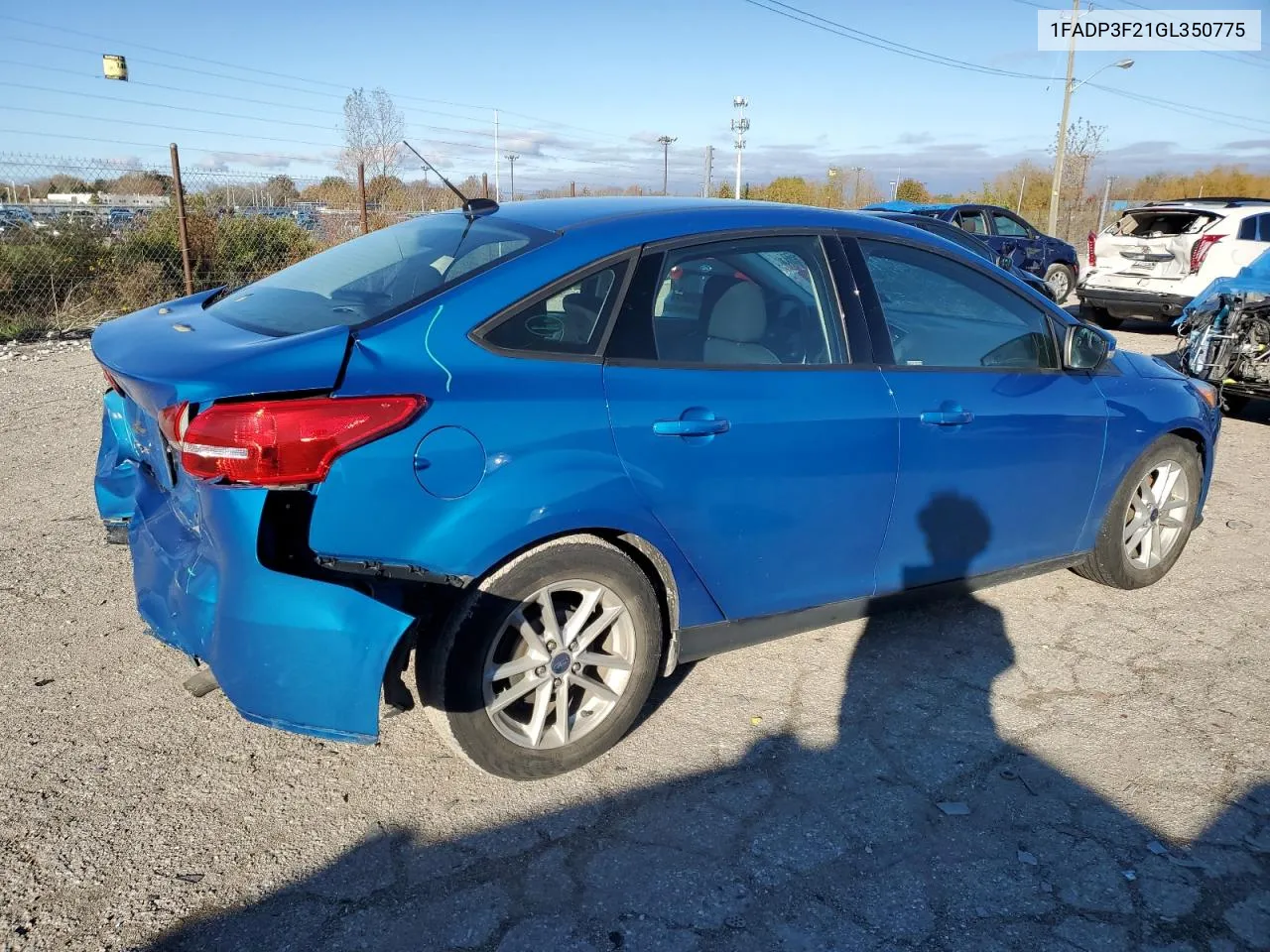 2016 Ford Focus Se VIN: 1FADP3F21GL350775 Lot: 79539144