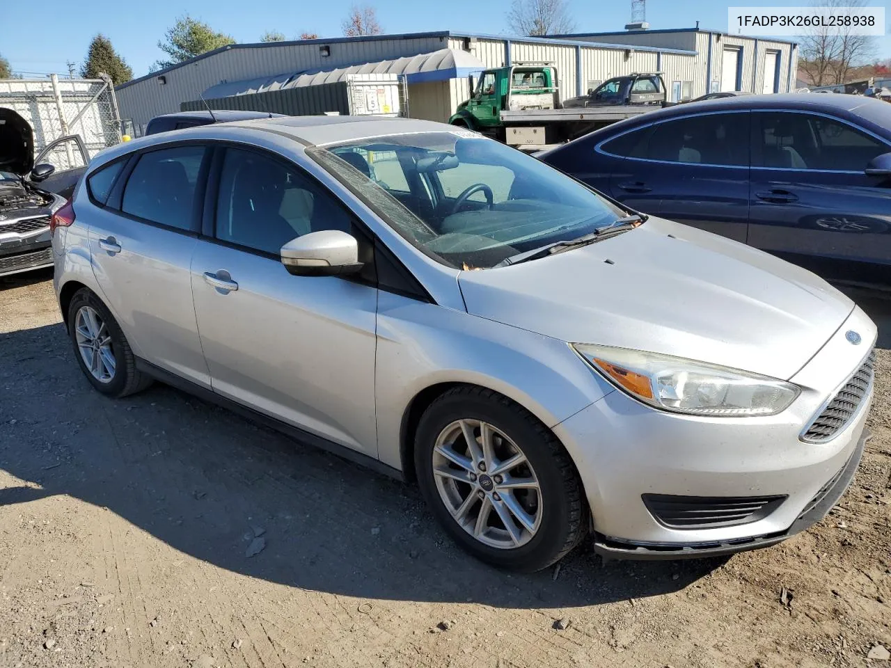 2016 Ford Focus Se VIN: 1FADP3K26GL258938 Lot: 80094824