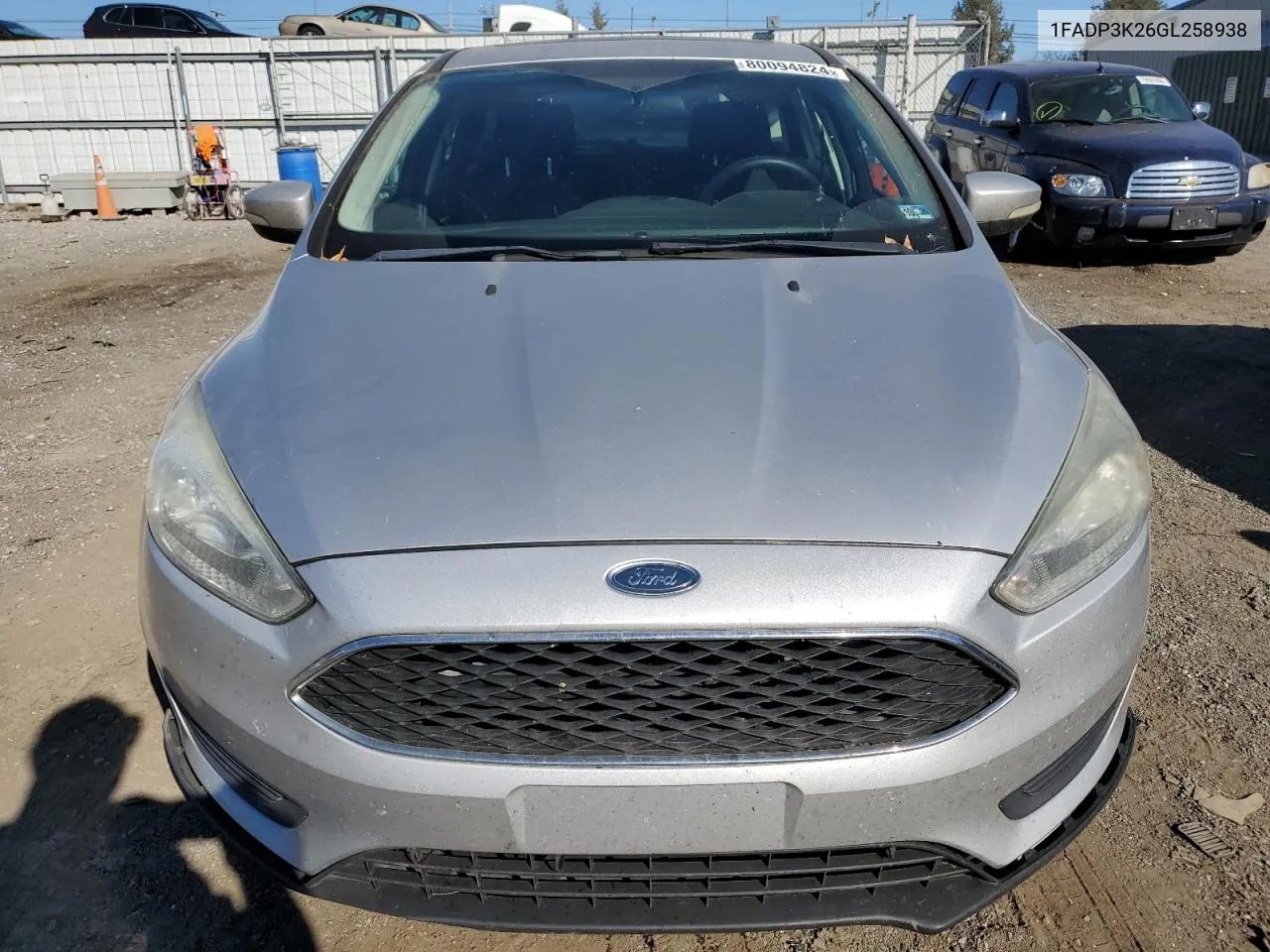 2016 Ford Focus Se VIN: 1FADP3K26GL258938 Lot: 80094824