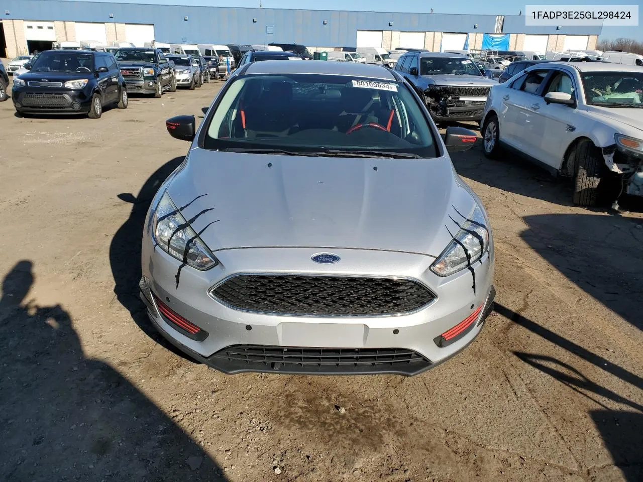 2016 Ford Focus S VIN: 1FADP3E25GL298424 Lot: 80109634