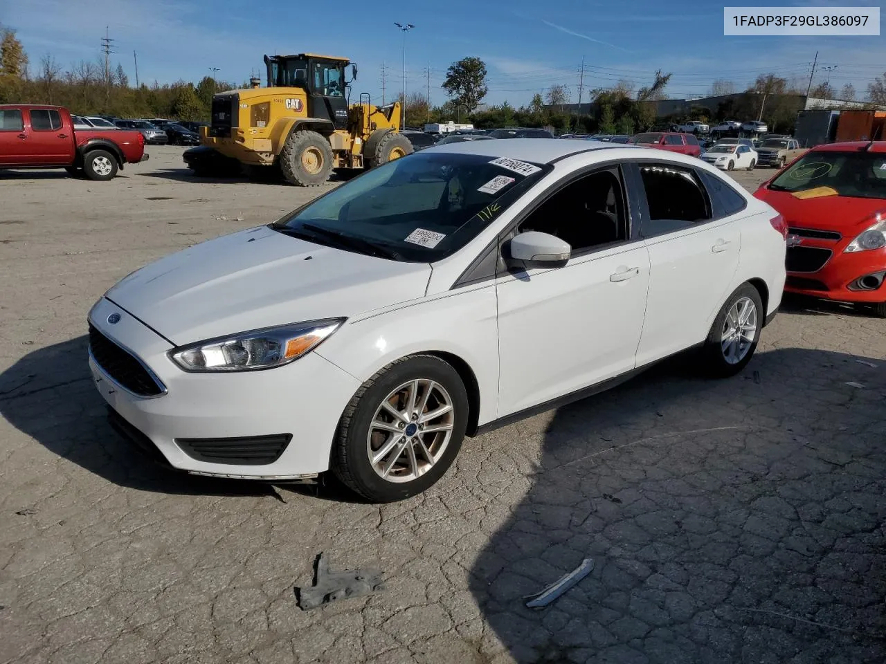 2016 Ford Focus Se VIN: 1FADP3F29GL386097 Lot: 80160074