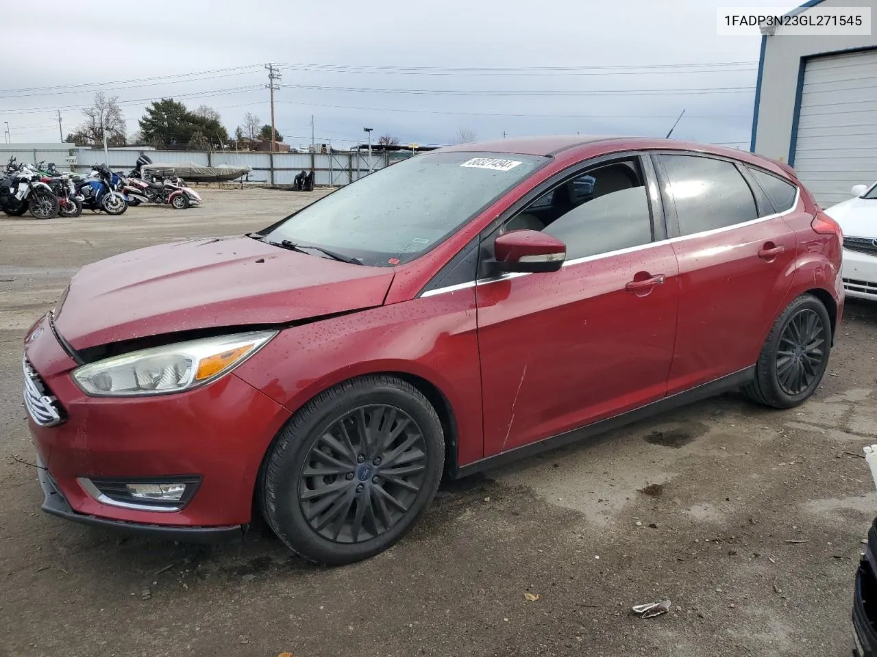 2016 Ford Focus Titanium VIN: 1FADP3N23GL271545 Lot: 80321494