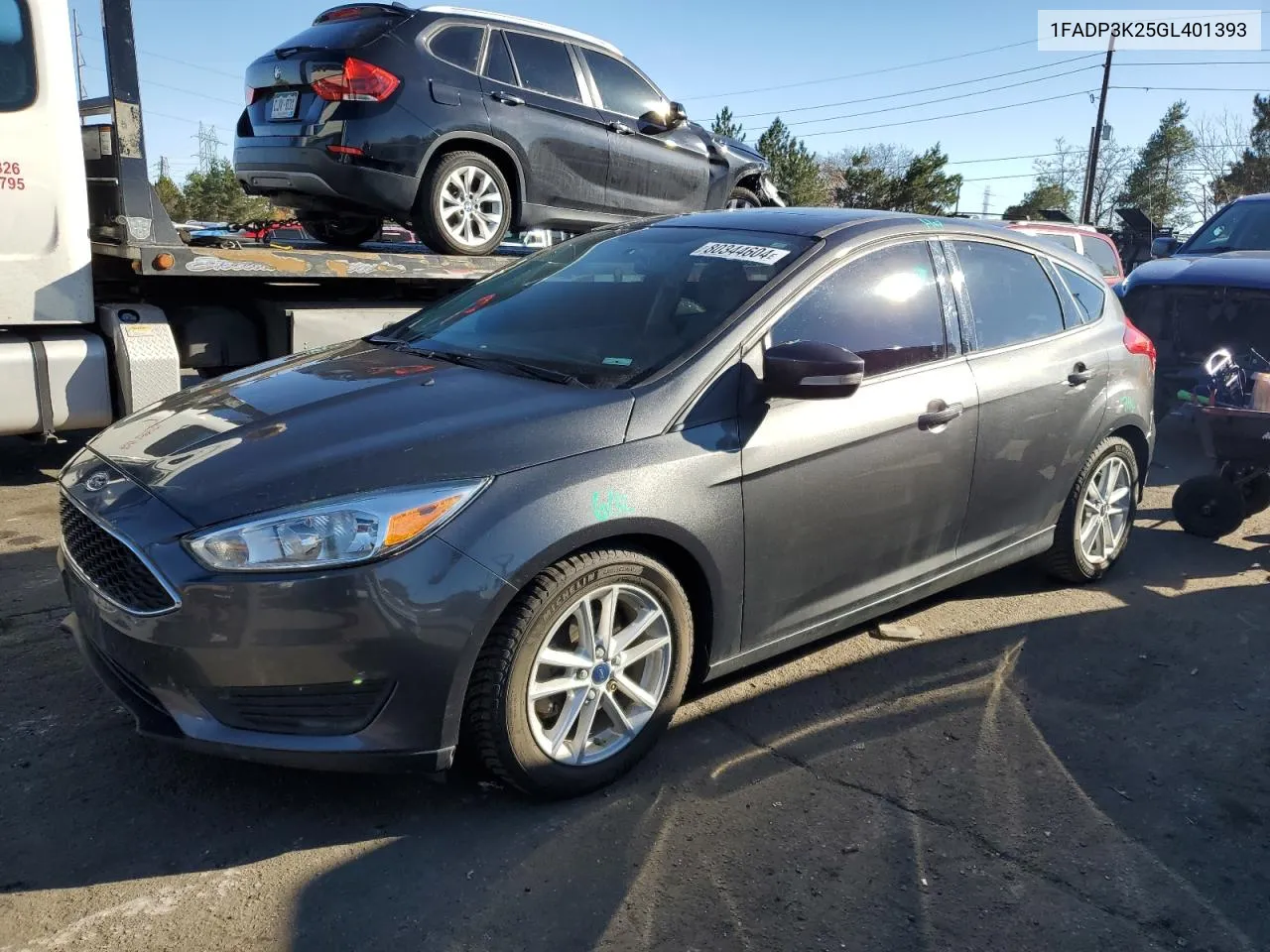 2016 Ford Focus Se VIN: 1FADP3K25GL401393 Lot: 80344604