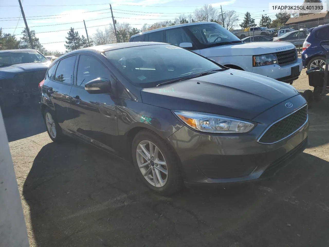 2016 Ford Focus Se VIN: 1FADP3K25GL401393 Lot: 80344604