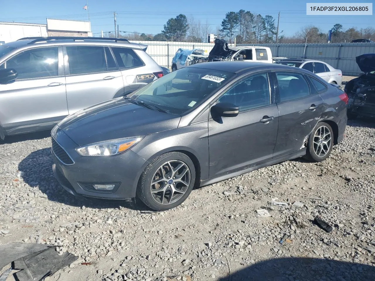 1FADP3F2XGL206805 2016 Ford Focus Se