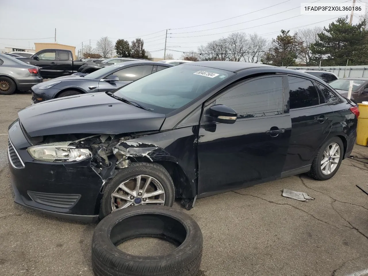 2016 Ford Focus Se VIN: 1FADP3F2XGL360186 Lot: 80467504