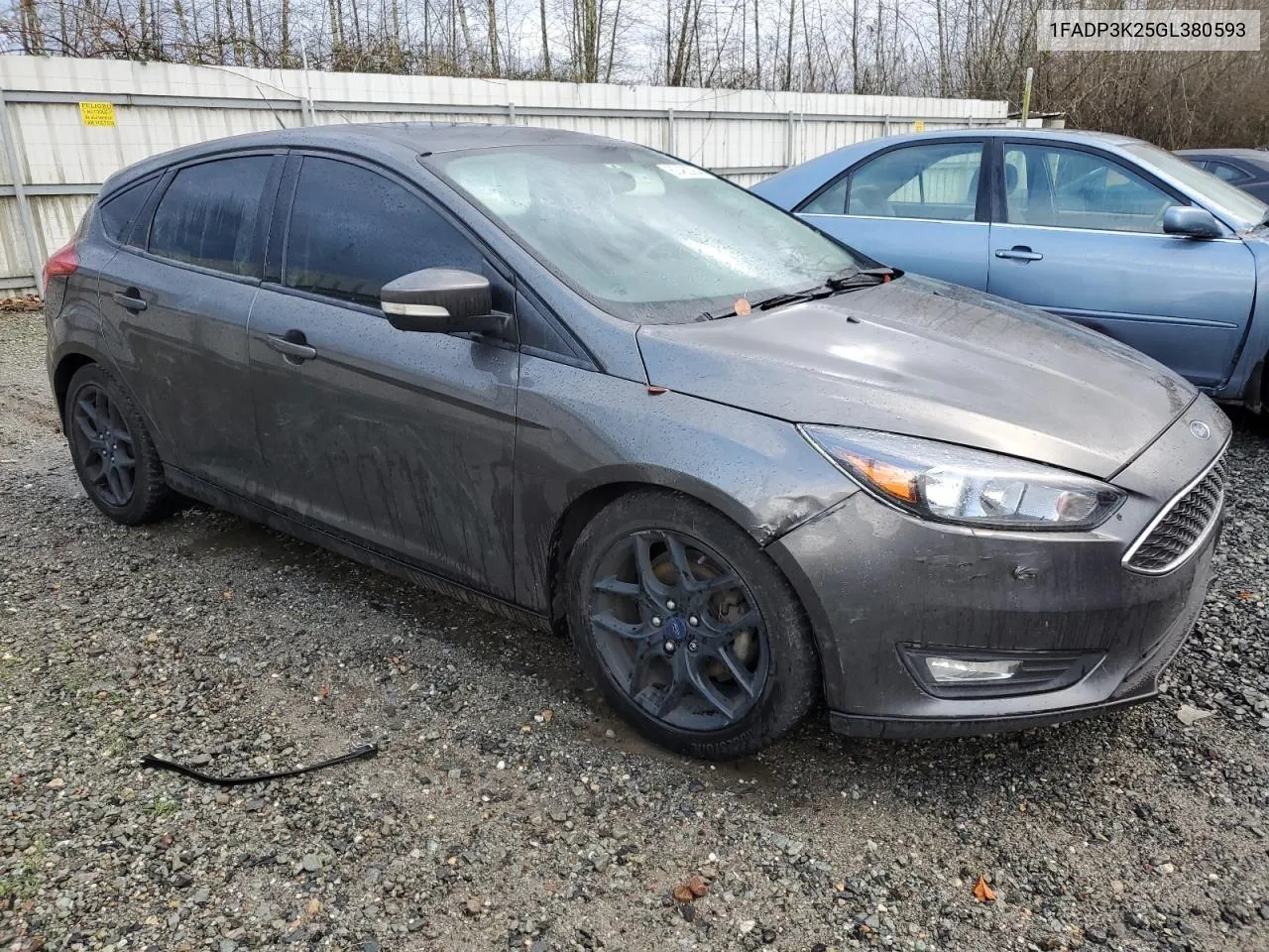 2016 Ford Focus Se VIN: 1FADP3K25GL380593 Lot: 80482384