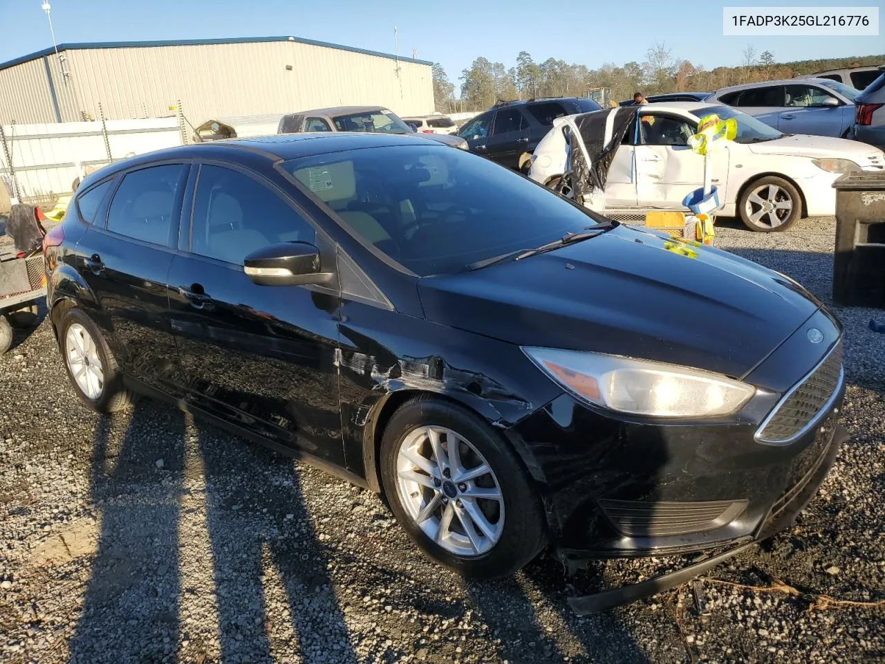 2016 Ford Focus Se VIN: 1FADP3K25GL216776 Lot: 80518684