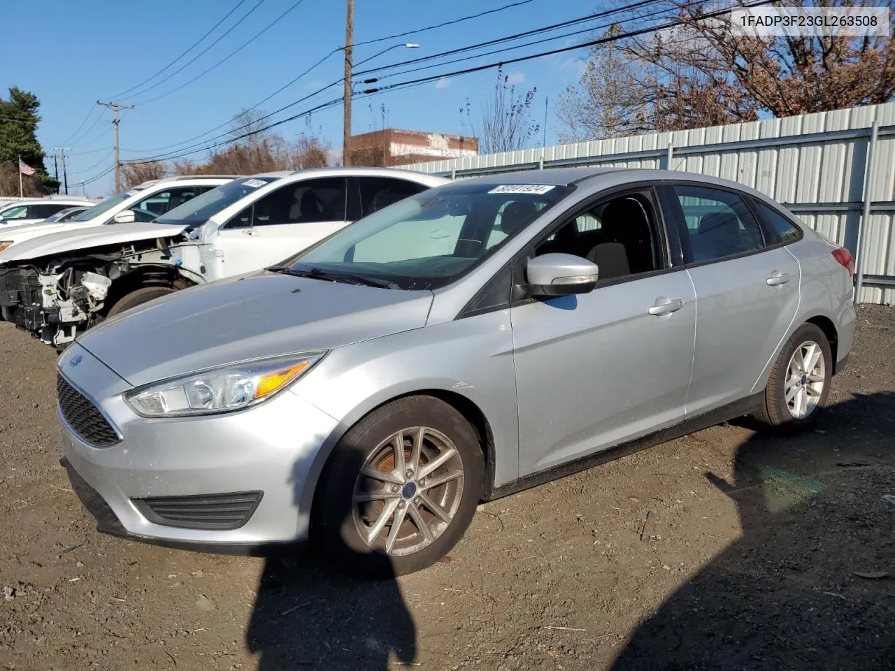 2016 Ford Focus Se VIN: 1FADP3F23GL263508 Lot: 80591924