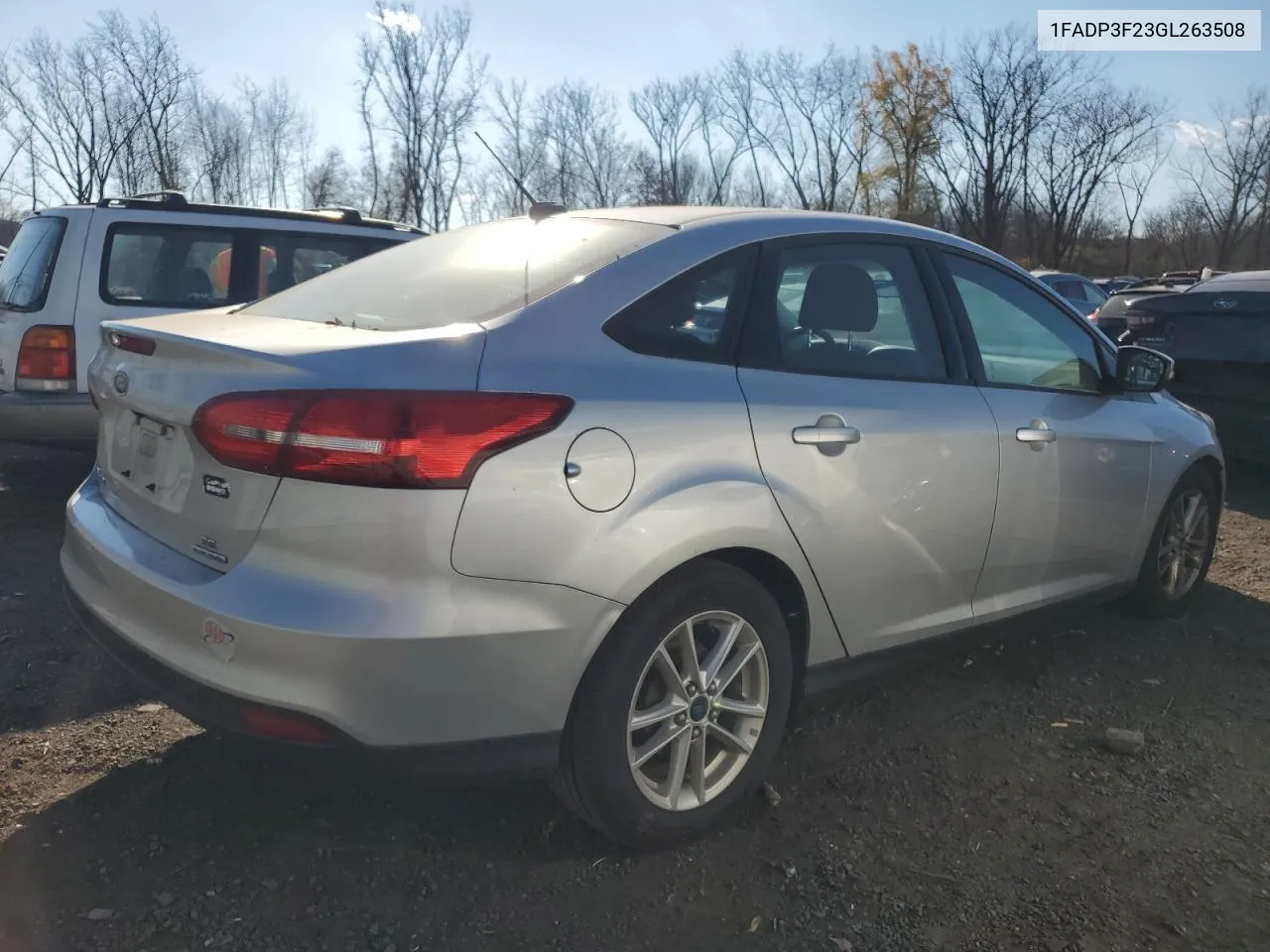 2016 Ford Focus Se VIN: 1FADP3F23GL263508 Lot: 80591924