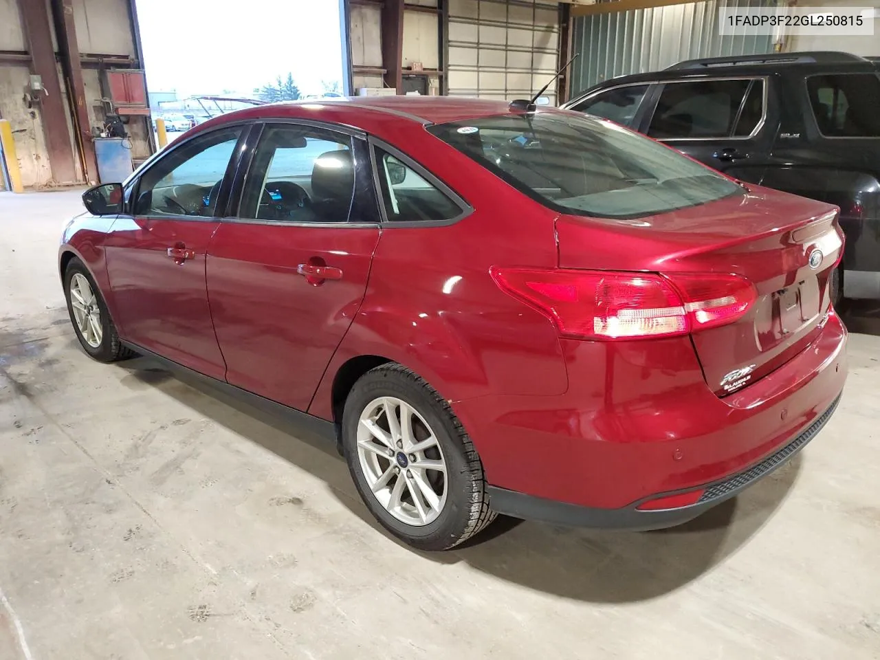 2016 Ford Focus Se VIN: 1FADP3F22GL250815 Lot: 80594294