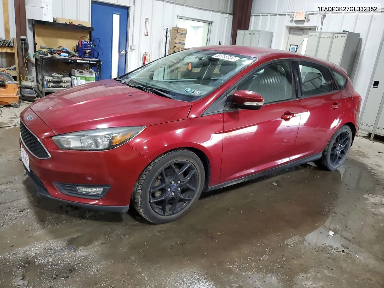 2016 Ford Focus Se VIN: 1FADP3K27GL332352 Lot: 80718734