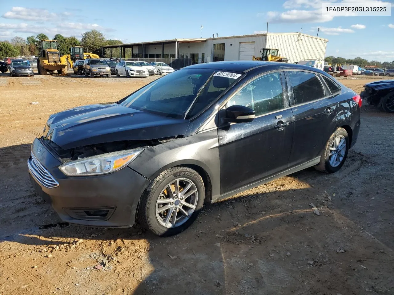 2016 Ford Focus Se VIN: 1FADP3F20GL315225 Lot: 80750904