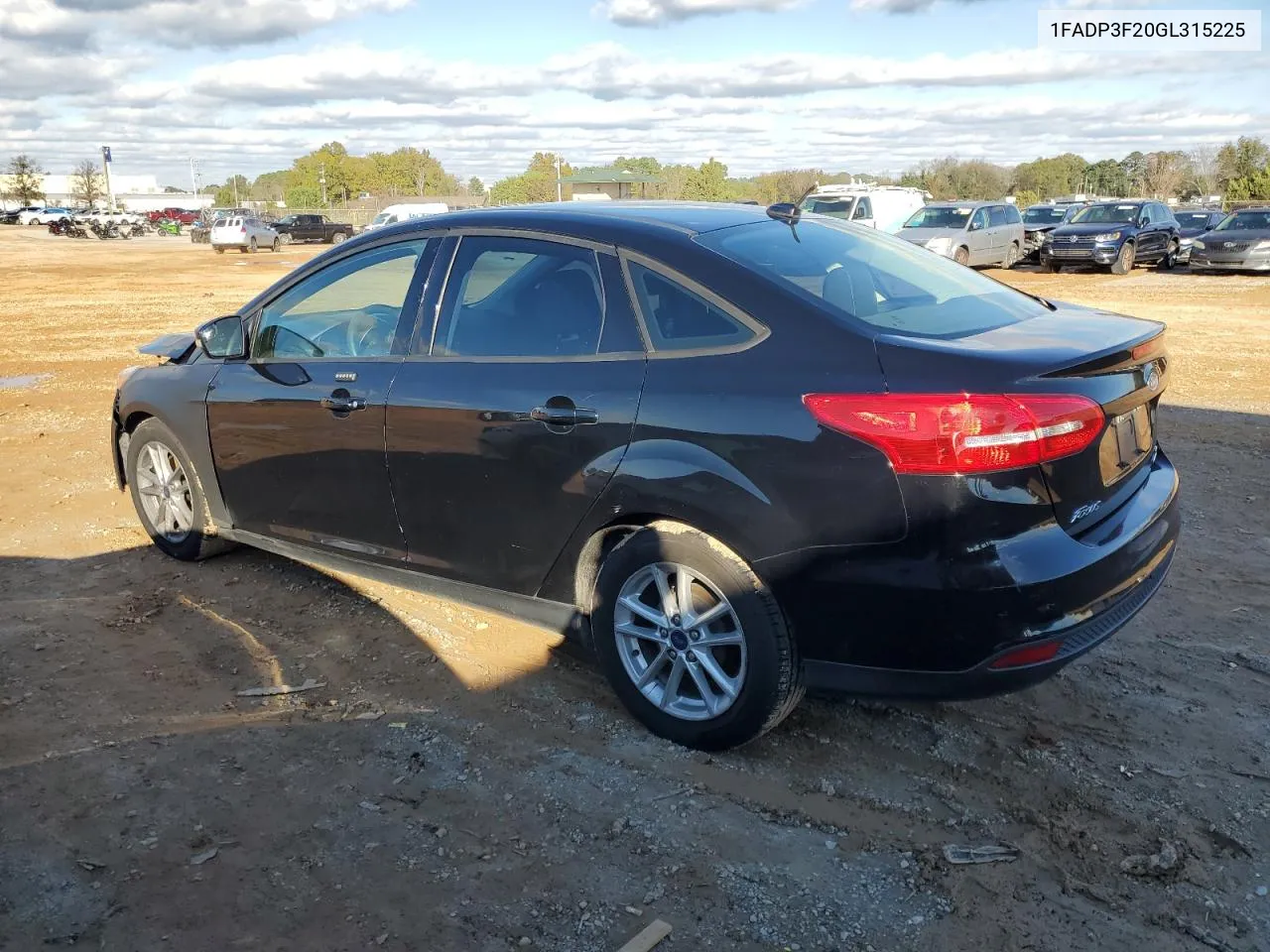 2016 Ford Focus Se VIN: 1FADP3F20GL315225 Lot: 80750904