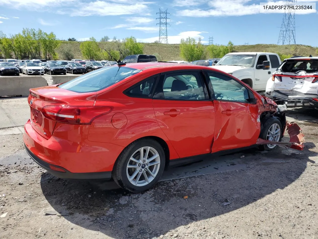 2017 Ford Focus Se VIN: 1FADP3F27HL235244 Lot: 54802704