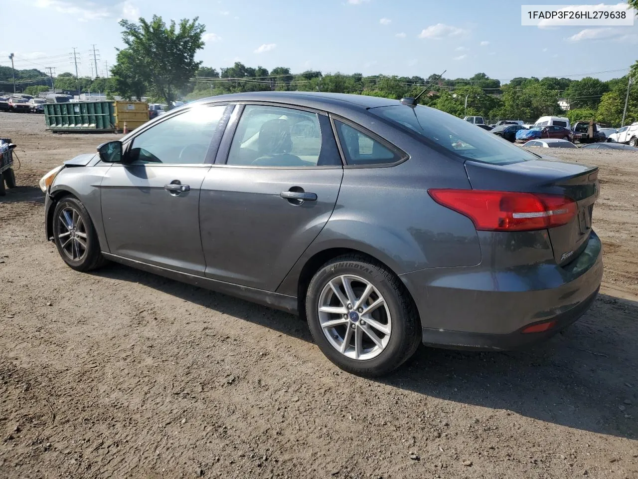 2017 Ford Focus Se VIN: 1FADP3F26HL279638 Lot: 56655944