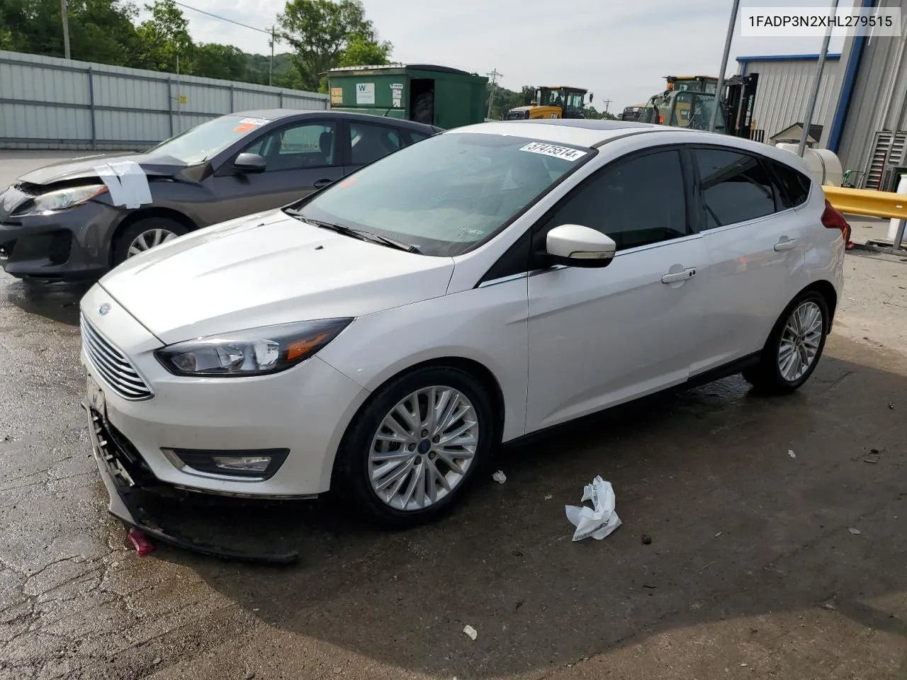 2017 Ford Focus Titanium VIN: 1FADP3N2XHL279515 Lot: 57475514