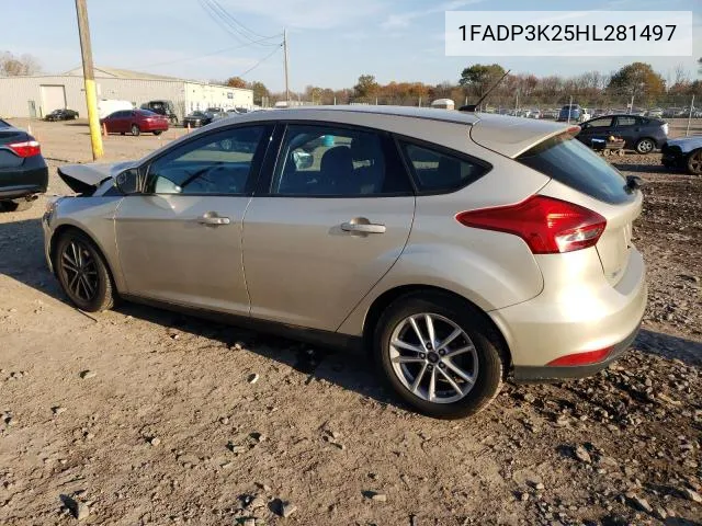 2017 Ford Focus Se VIN: 1FADP3K25HL281497 Lot: 59320124